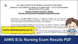 aiims bsc nursing result