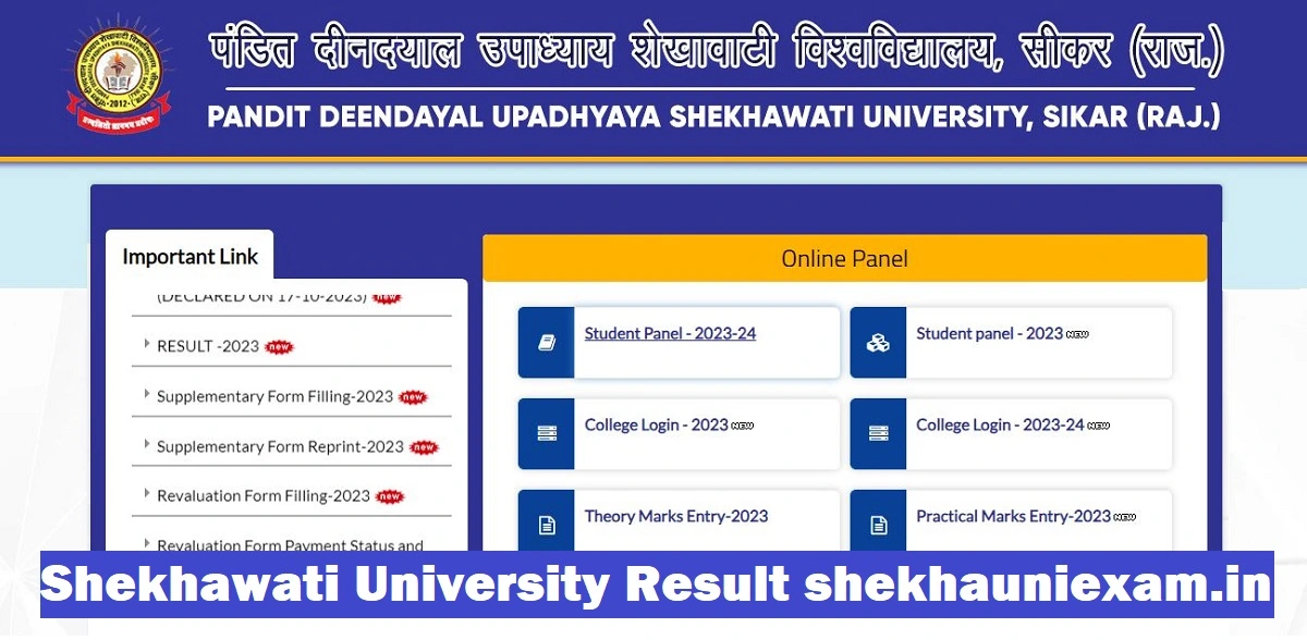 shekhawati university result