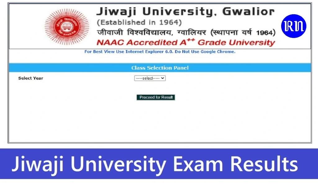 jiwaji university result