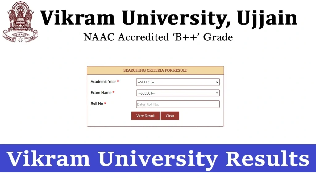 vikram university ba 1st year result