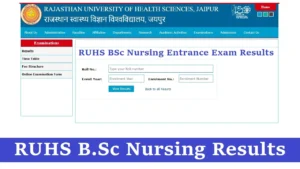 ruhs bsc nursing result