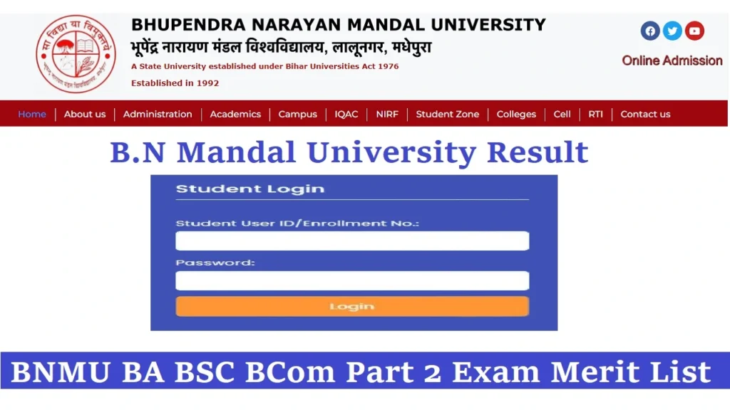 bnmu part 2 result