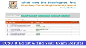 ccsu bed 1st year result