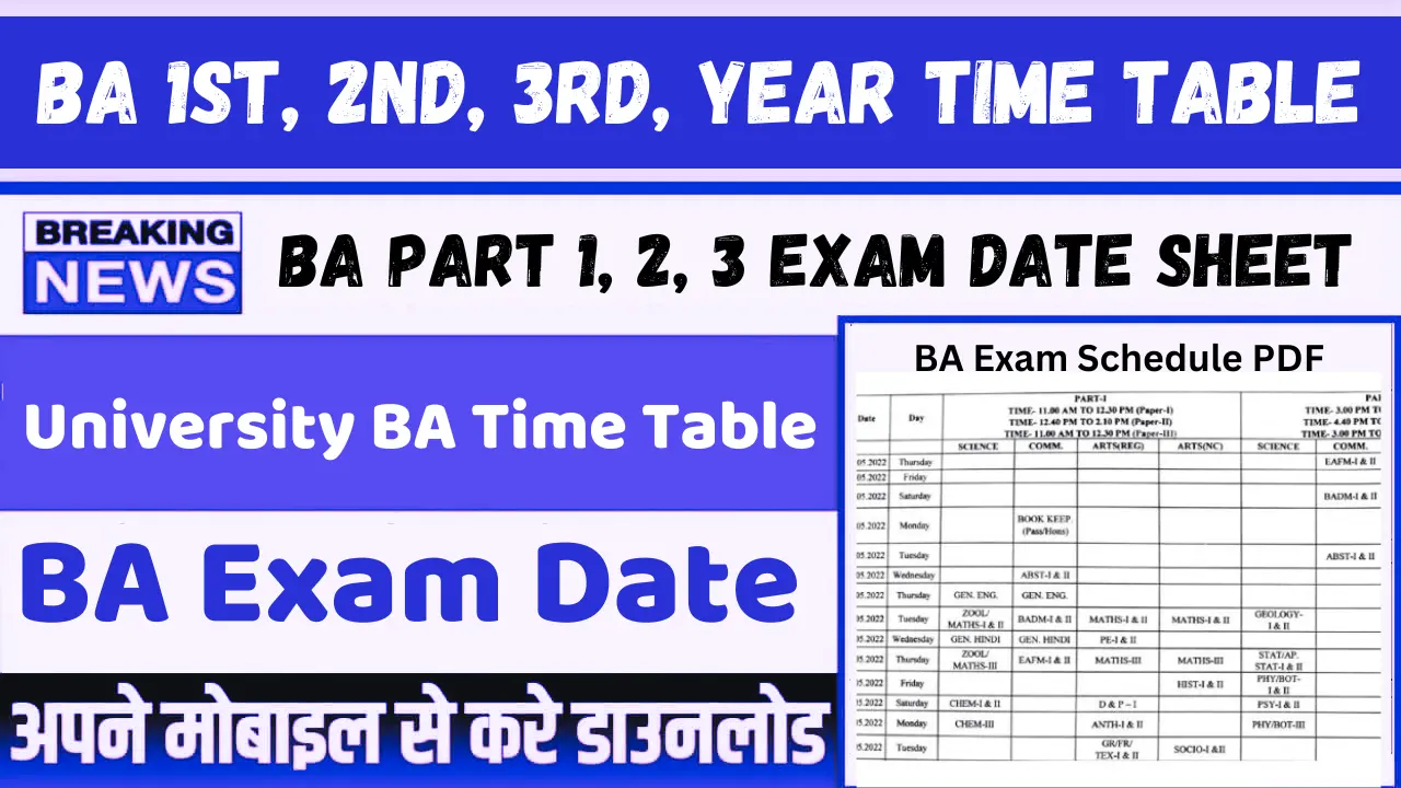 ba time table