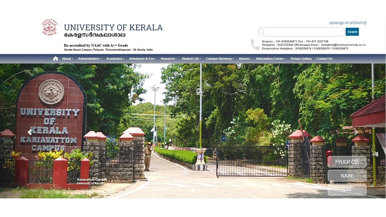 Kerala University Result 2024 FYUGP University of Kerala Exam Results