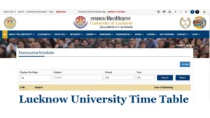 lucknow university time table