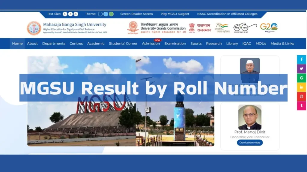 mgsu result by roll number